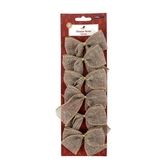 Faux Hessian Bows 6 Pack image number 4