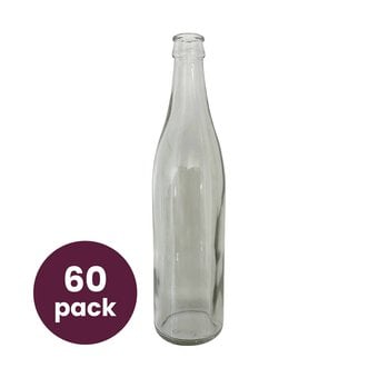 Clear Glass Bottle 510ml 60 Pack Bundle
