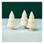 Wooden Christmas Trees 9.5cm 3 Pack  image number 1
