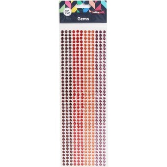 Mixed Red Adhesive Gems 6mm 504 Pack image number 3