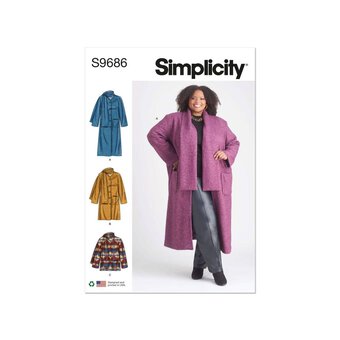 Simplicity Women's Jackets  Sewing Pattern S9686 (W2 20W-28W)
