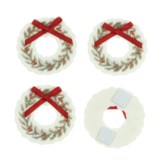 Wreath with Bow Card Toppers 4 Pack image number 3
