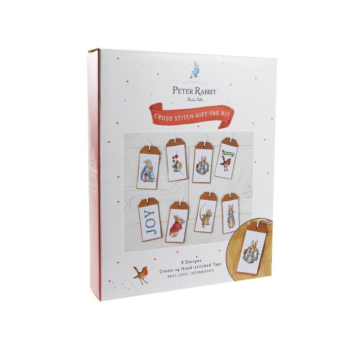 Peter Rabbit Christmas Cross Stitch Gift Tag Kit 24 Pack Hobbycraft