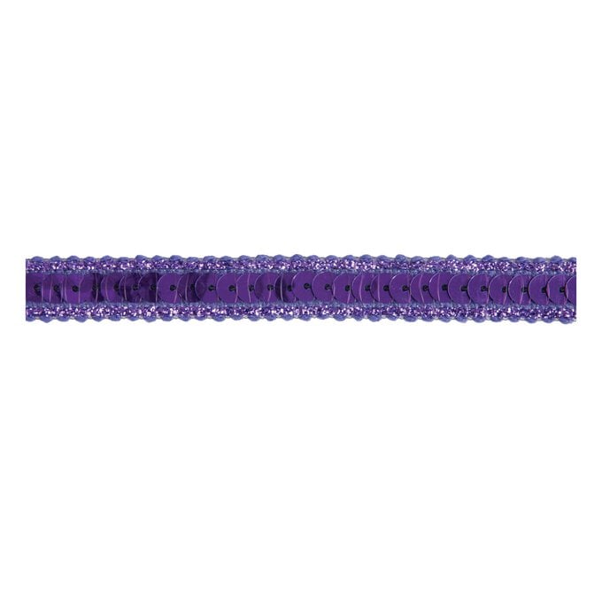 Purple Metallic-Edged Sequin Trim by the Metre image number 1