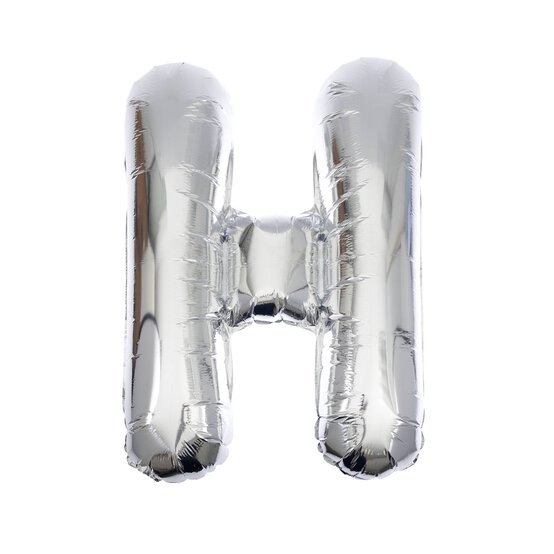 Extra Large Silver Foil Letter H Balloon image number 1