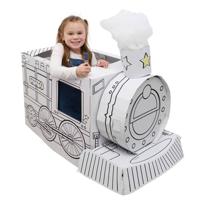 Colour-In Cardboard Train 102cm image number 1