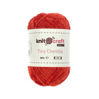 Knitcraft Red Tiny Chenille DK Yarn 25g