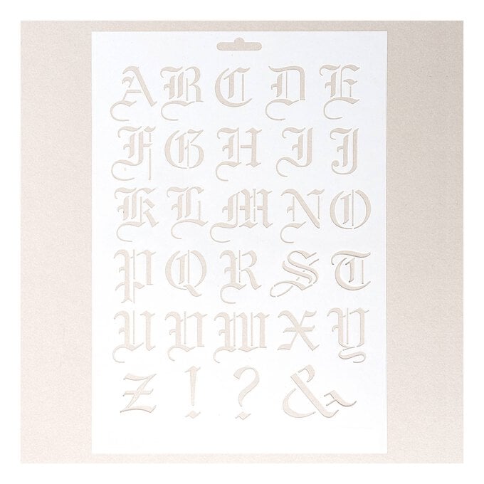 Monogram Alphabet Stencil 21cm x 29cm image number 1