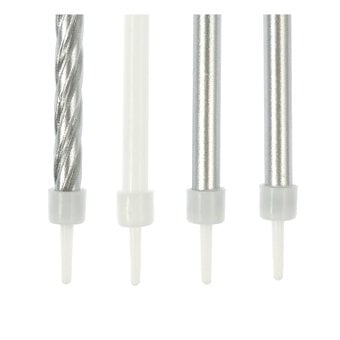Whisk Silver Metallic Candles 24 Pack image number 3