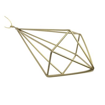 Hanging Gold Wire Decoration 12.5cm