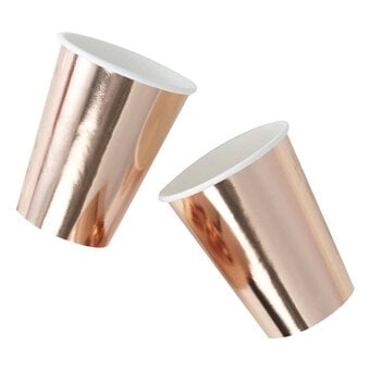 Ginger Ray Rose Gold Paper Cups 8 Pack