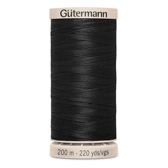 Gutermann Black Hand Quilting Thread 200m