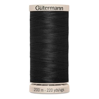 Gutermann Black Hand Quilting Thread 200m