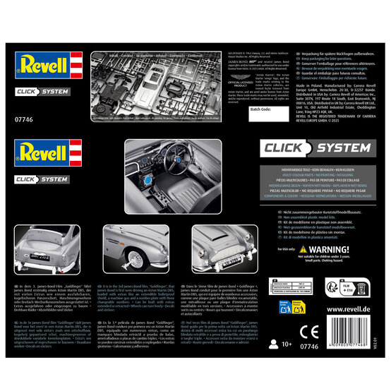 Revell Click System James Bond Aston Martin DB5 Model Kit 1:24 image number 5