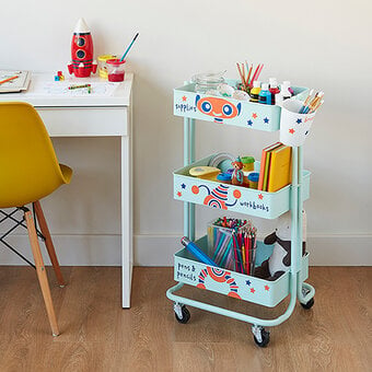 Cricut: How to Personalise a Three Tier Trolley for Home Schooling with your Cricut Machine