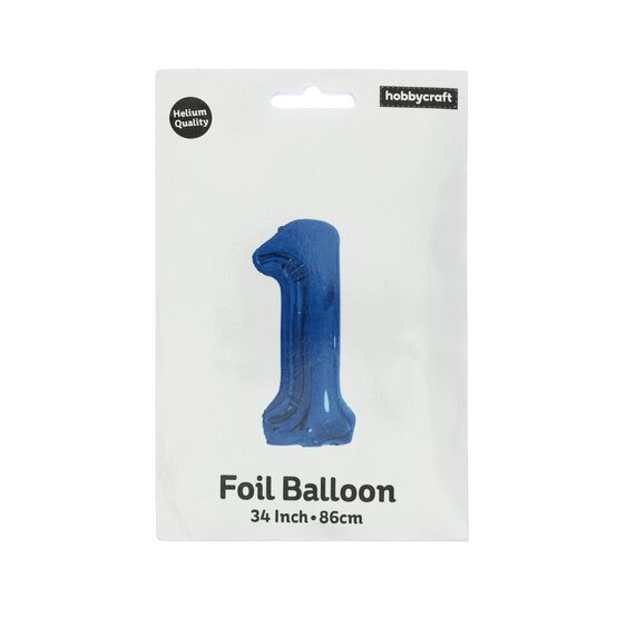 Extra Large Blue Foil Number 1 Balloon image number 3