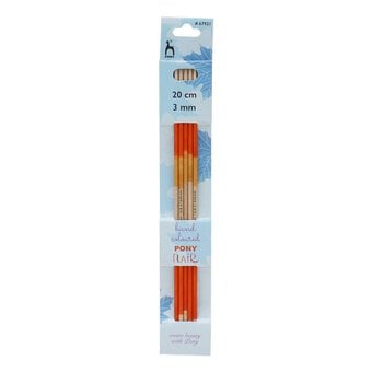 Pony Flair Double Ended Knitting Needles 20cm 3mm 5 Pack