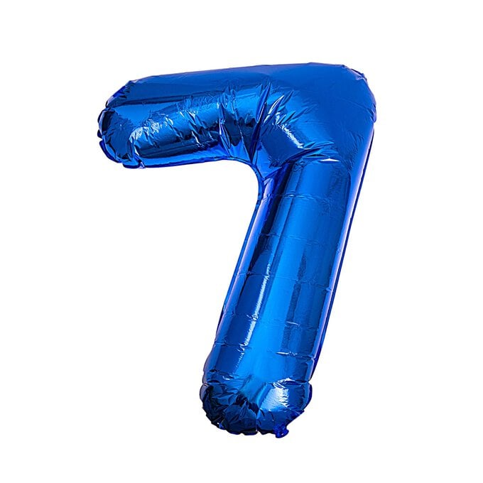 Extra Large Blue Foil Number 7 Balloon image number 1
