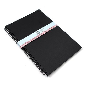 Square Sketchbook 8 x 8 Inch Sketch Journal 150GSM Black Paper