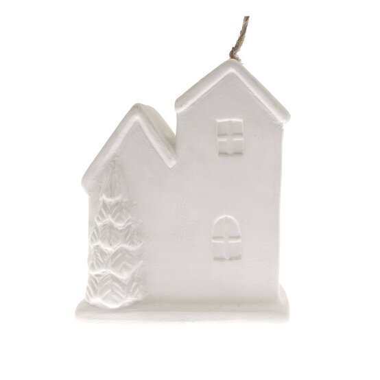 Hanging Ceramic 3D House Decoration 8.5cm image number 2