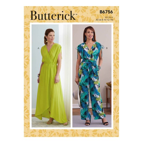 Butterick Dress and Jumpsuit Sewing Pattern B6756 (14-22) image number 1
