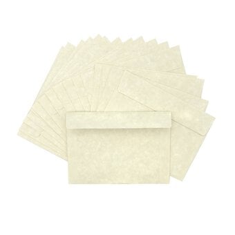Cream Parchment Envelopes C6 20 Pack