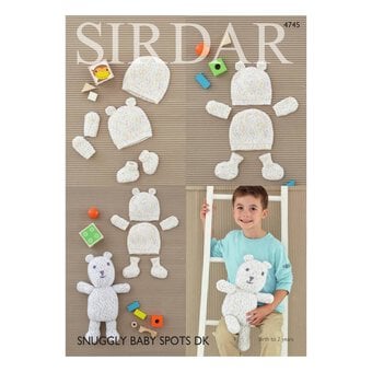 Sirdar Snuggly Spots DK Hats Mittens Bootees and Bear Digital Pattern 4745