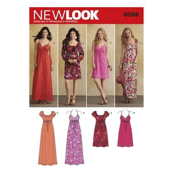 New Look Women's Dresses Sewing Pattern 6096