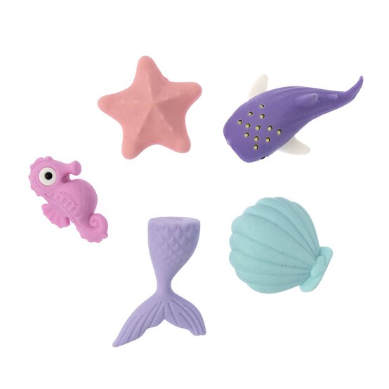 Ocean Life Erasers 5 Pack image number 1