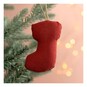 Red Cotton Stocking Decoration 9cm image number 1