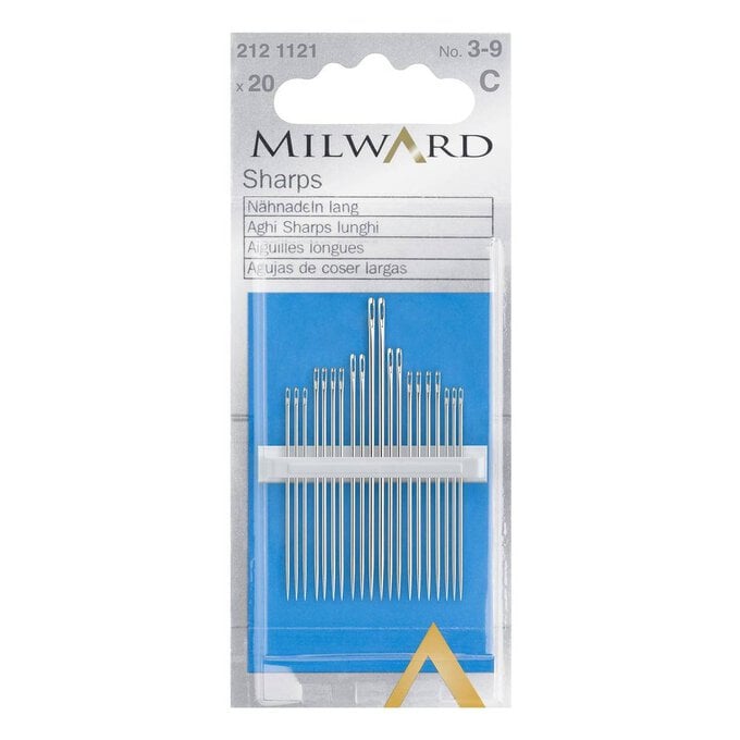 Milward Sharps Sewing Needles No.3-9 20 Pack image number 1