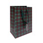 Red and Green Tartan Gift Bag 17cm x 24cm image number 1