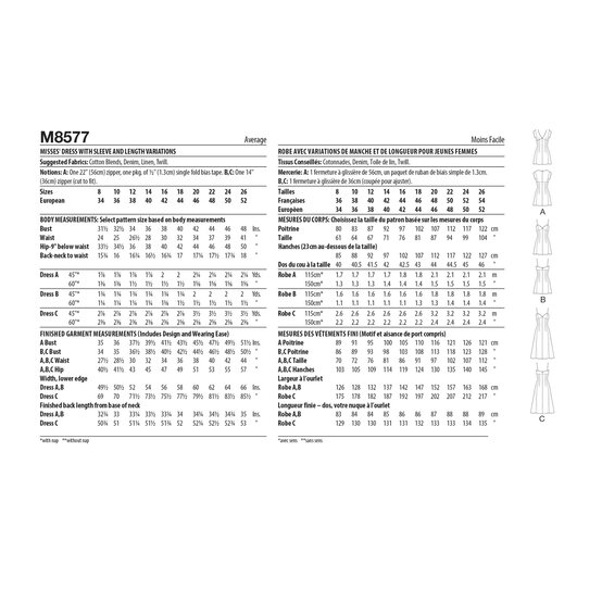 McCall’s Women’s Dress Sewing Pattern M8577 (18-26) image number 4