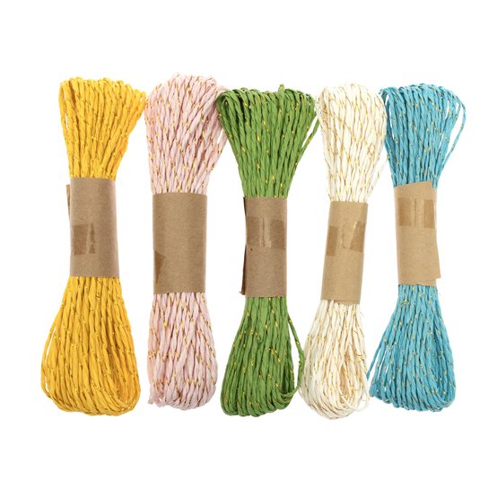 Pastel Paper Twine 10m 5 Pack image number 1