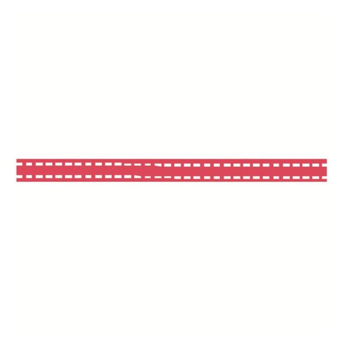 Hot Pink Grosgrain Running Stitch Ribbon 6mm x 5m image number 1
