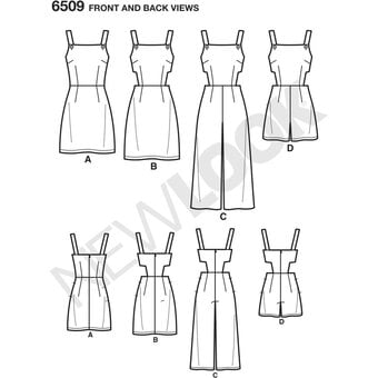 New Look Jumpsuit and Dress Sewing Pattern 6509 (6-18)