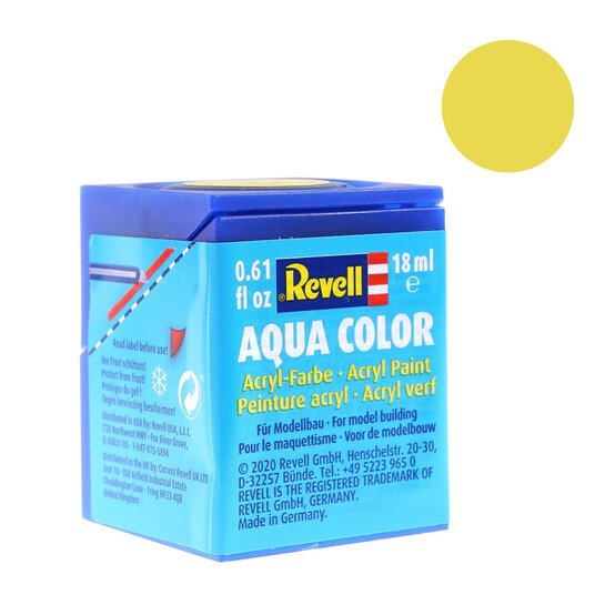 Revell Luminous Yellow Silk Aqua Colour Acrylic Paint 18ml (312) image number 1