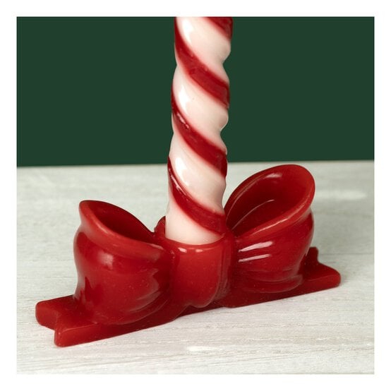 Red Bow Wax Candle Holder image number 1