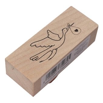 Stork Wooden Stamp 2.5cm x 6.4cm