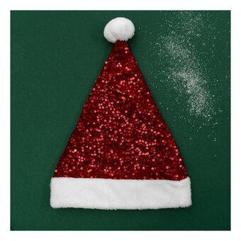 Red Sequin Santa Hat