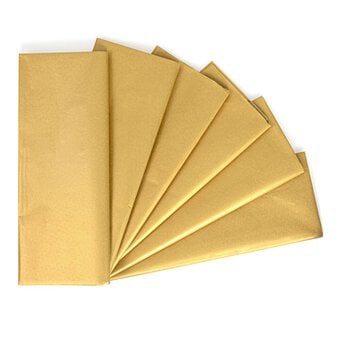 Gold Tissue Paper 50cm x 75cm 6 Pack
