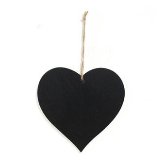 Chalkboard Hanging Heart Decoration 15cm