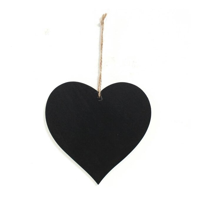 Chalkboard Hanging Heart Decoration 15cm image number 1