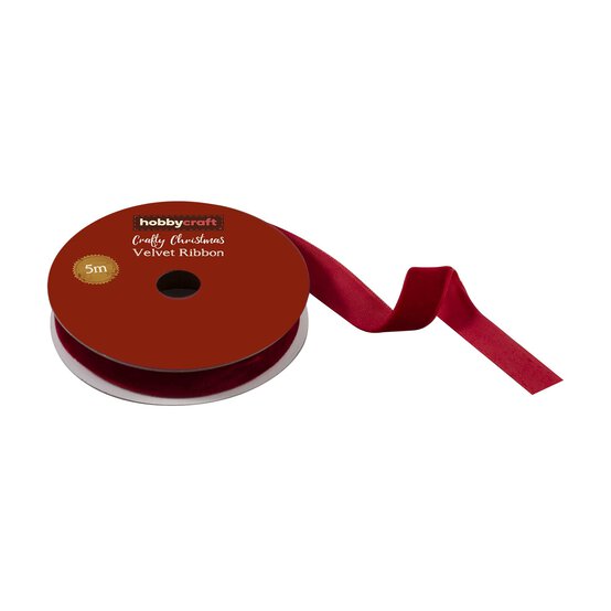 Red Velvet Ribbon 15mm x 5m image number 1