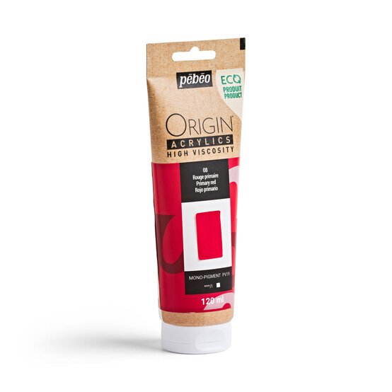 Pebeo Origin Primary Red Acrylic Paint 120ml  image number 1