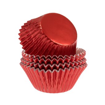 Whisk Red Foil Cupcake Cases 50 Pack