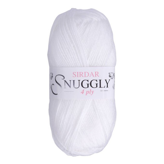 Sirdar White Snuggly 4 Ply Yarn 50g image number 1