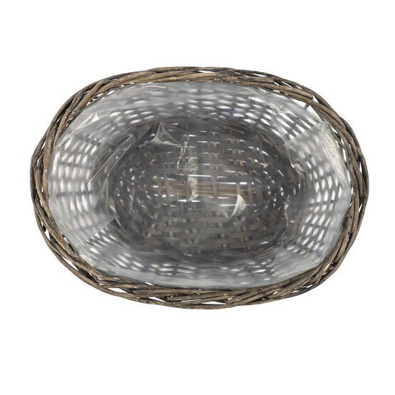 Grey Wicker Basket 33cm x 25.5cm x 11.5cm  image number 2