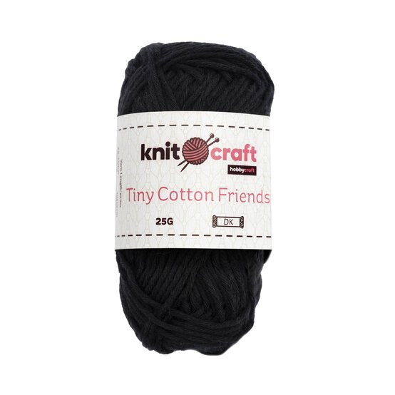 Knitcraft Black Tiny Cotton Friends Yarn 25g image number 1