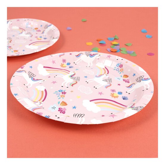 Unicorn Party Paper Plates 8 Pack image number 2